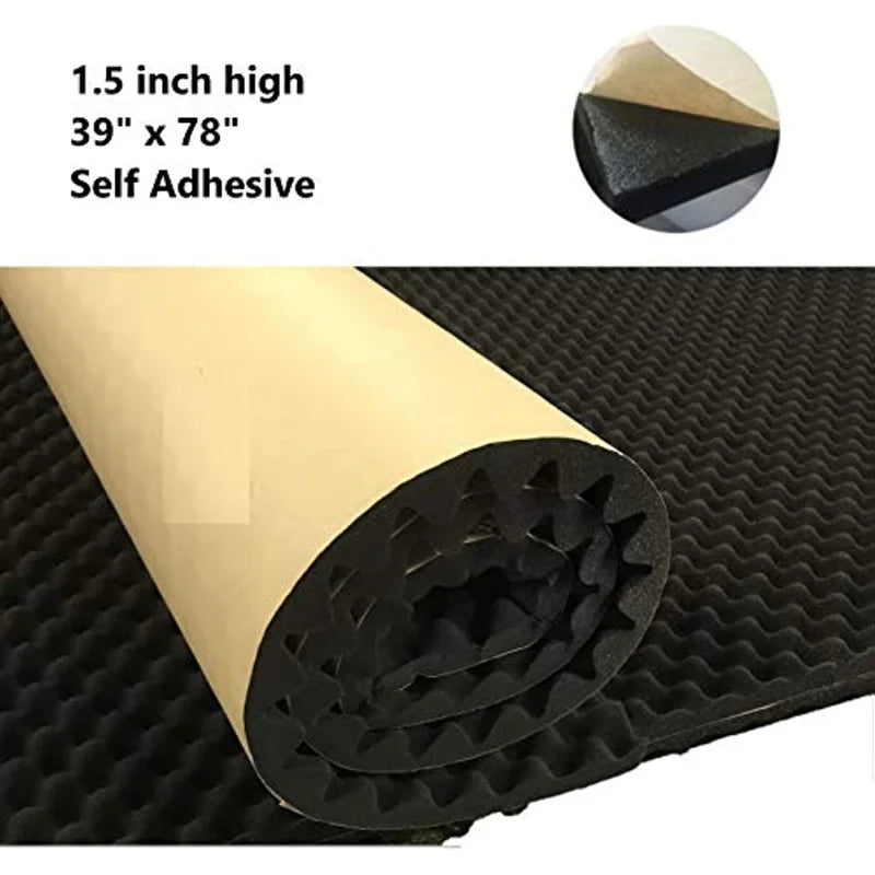 Self Adhesive High-density Acoustic Foam Egg Box Panel Studio Foam Black Soundproof Wallboard