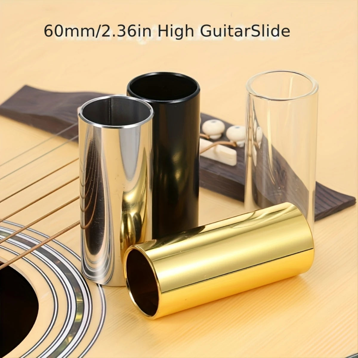 Miwayer Slider 60Mm High Guitar Slide Bar Stainless Steel Metal/Glass