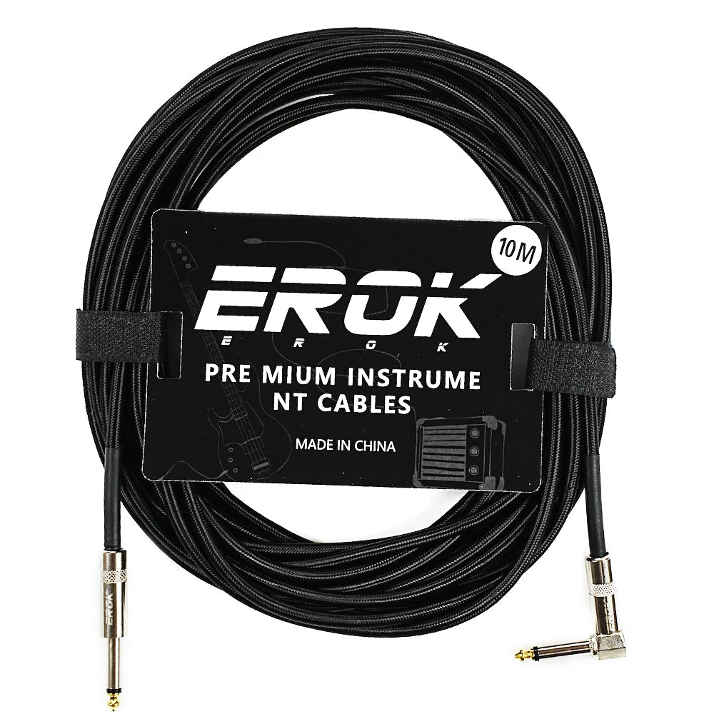Erok 1.5/3/6/10M Guitar Audio Cables Anti-Noise Line 6.35Mm Male To