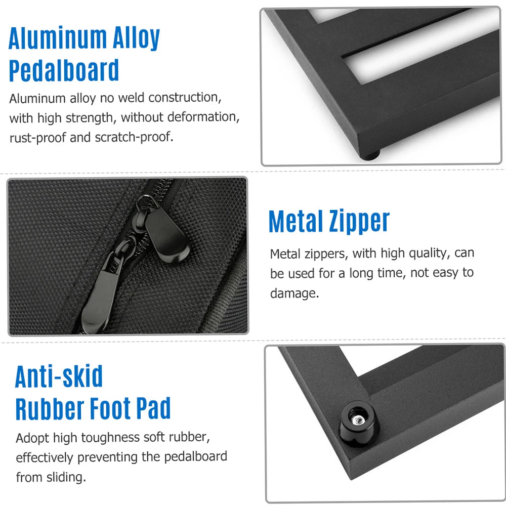 Medium Size Guitar Effect Pedal Board Aluminum Alloy Pedalboard