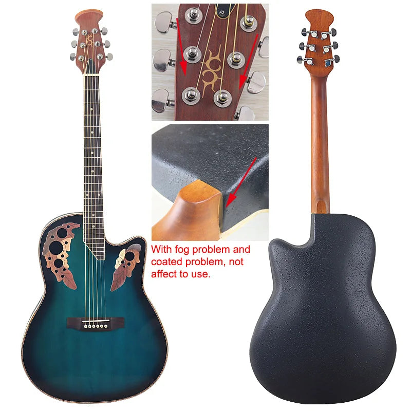 6 Strings 41Inch Round Back Acoustic Guitar