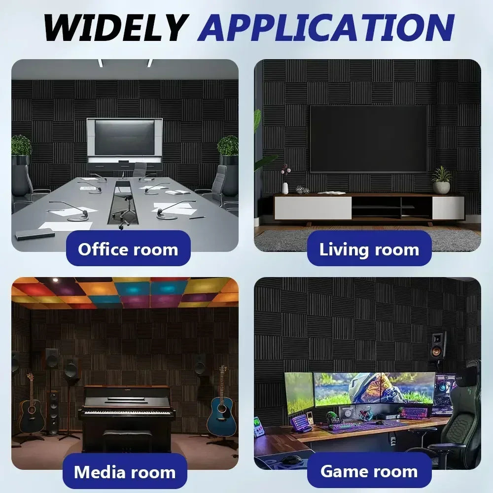 50Pcs 30X30X2.5Cm Studio Acoustic Foam Soundproofing Panel Wedge