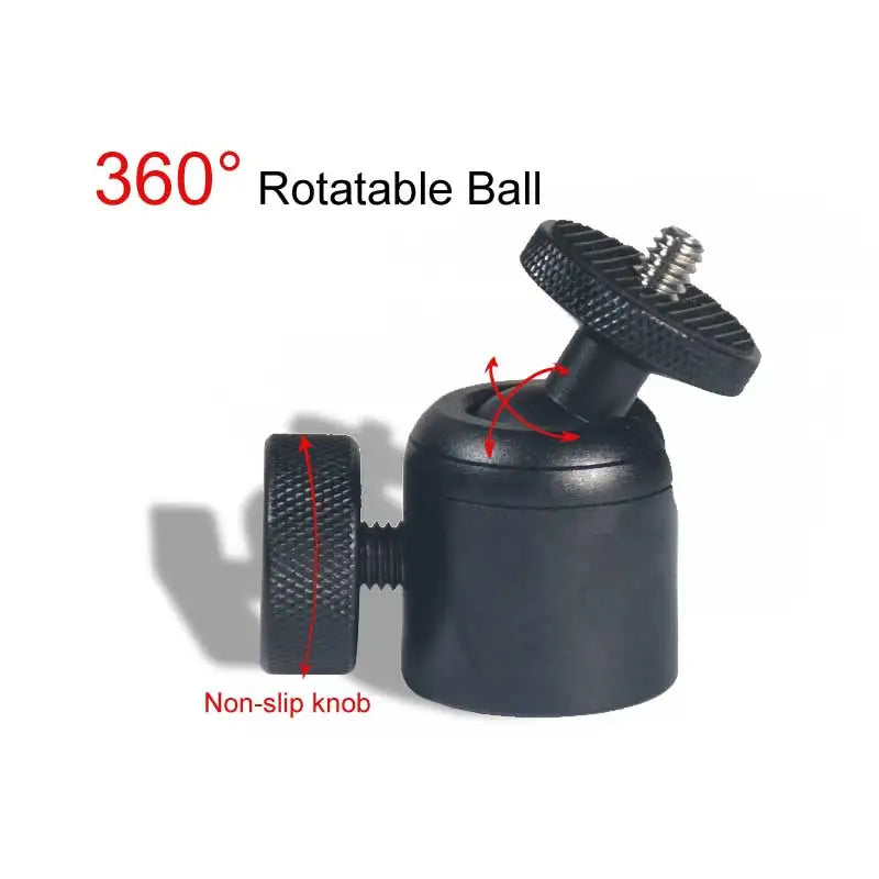 Metal Tripod Ballheads Mount Adapter Camera Photo 1/4 Mini Tripe Rotating Swivel Head For Phone Flash Holder Stand Accessories