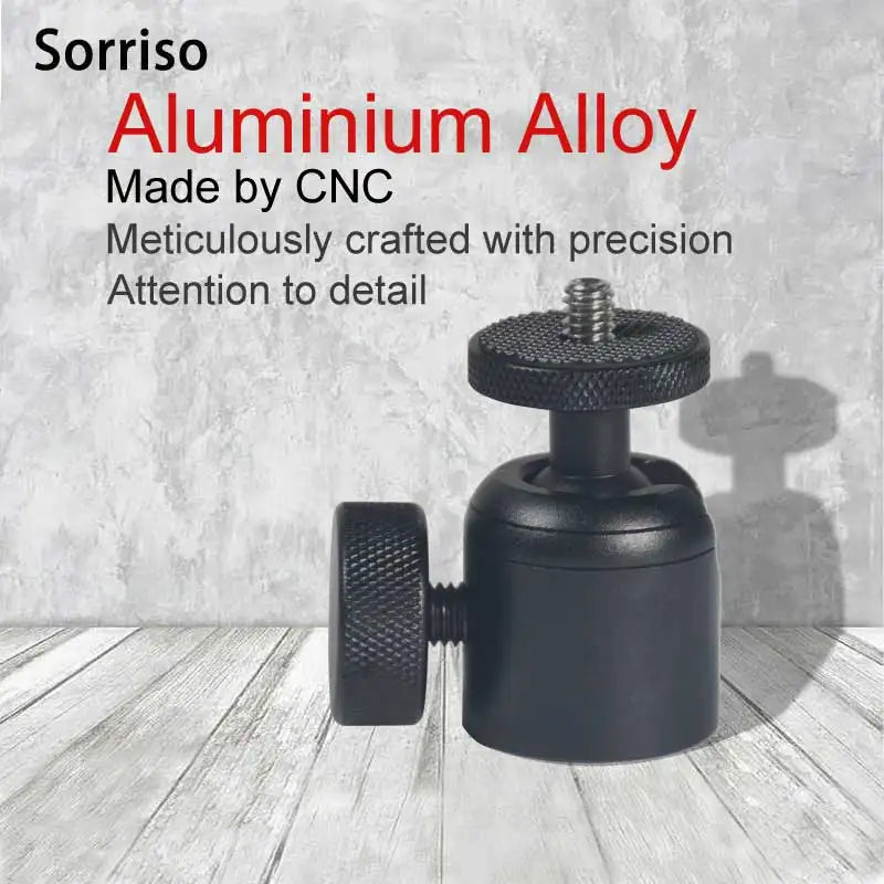 Metal Tripod Ballheads Mount Adapter Camera Photo 1/4 Mini Tripe Rotating Swivel Head For Phone Flash Holder Stand Accessories