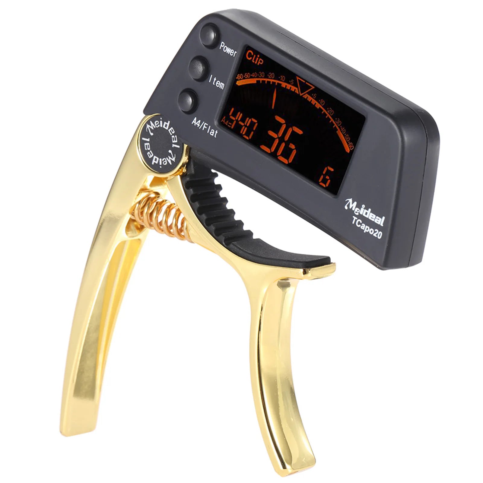 Tcapo20 Multifunctional Aluminum Alloy 2-In-1 Guitar Capo Tuner