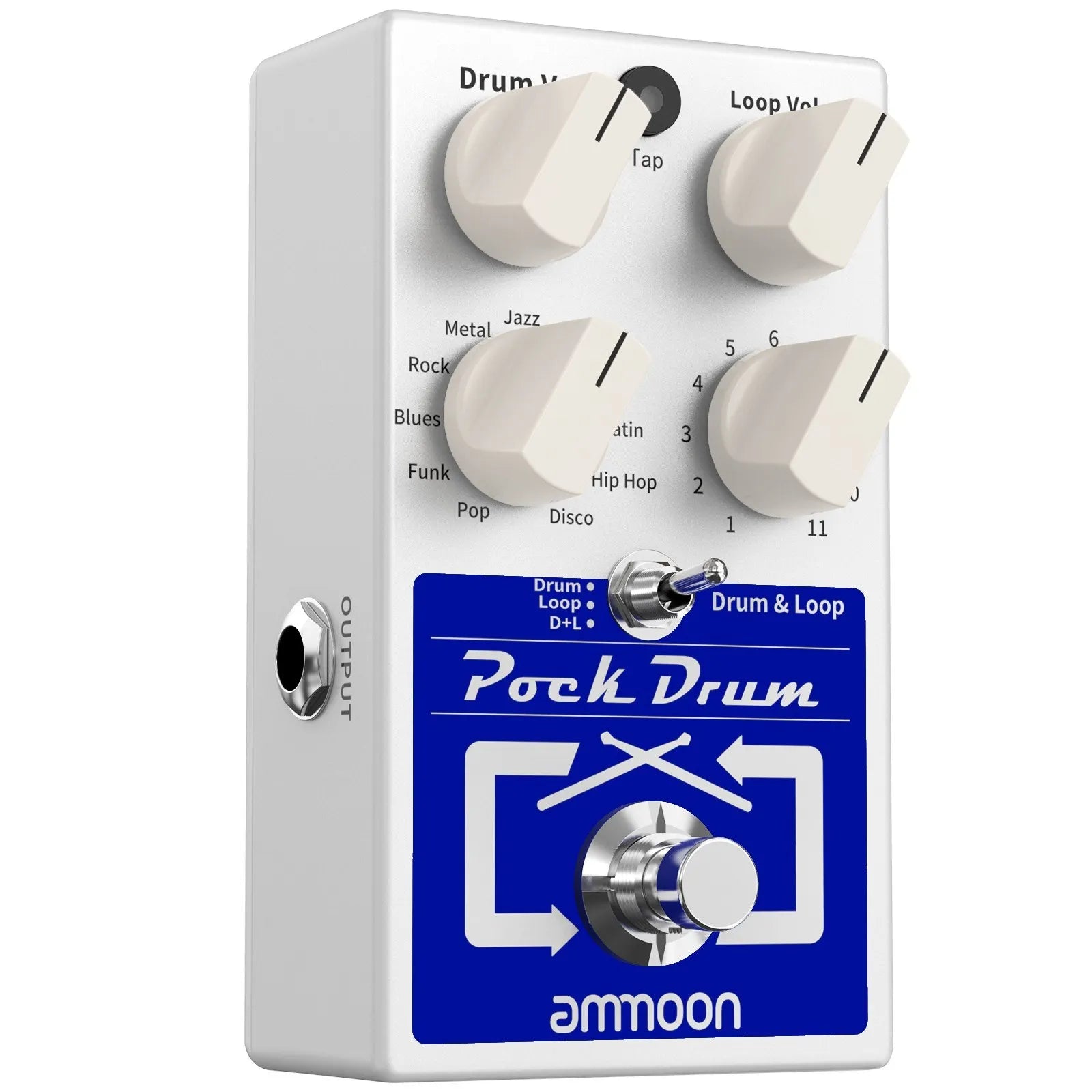 Ammoon Pockdrum Drum & Loop Guitar Effect Pedal 3 Modes 11 Styles