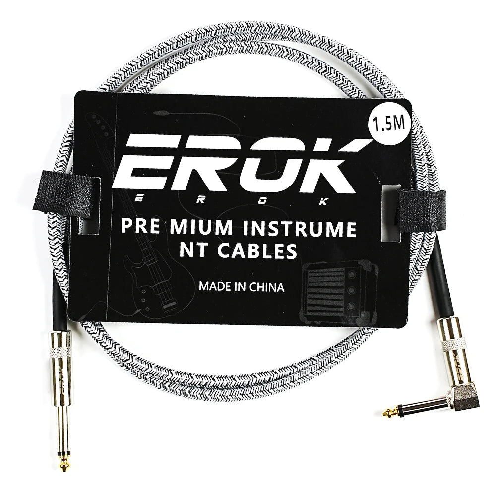 Erok 1.5/3/6/10M Guitar Audio Cables Anti-Noise Line 6.35Mm Male To