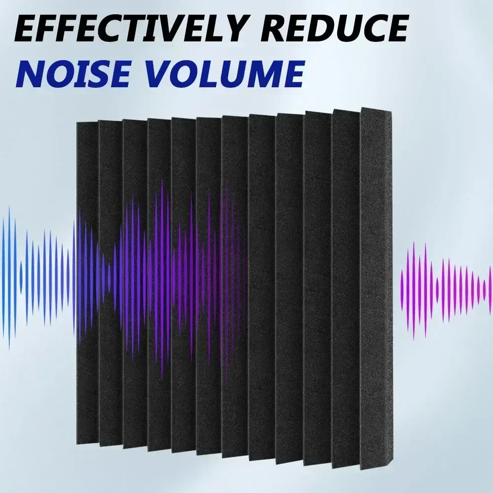 50Pcs 30X30X2.5Cm Studio Acoustic Foam Soundproofing Panel Wedge