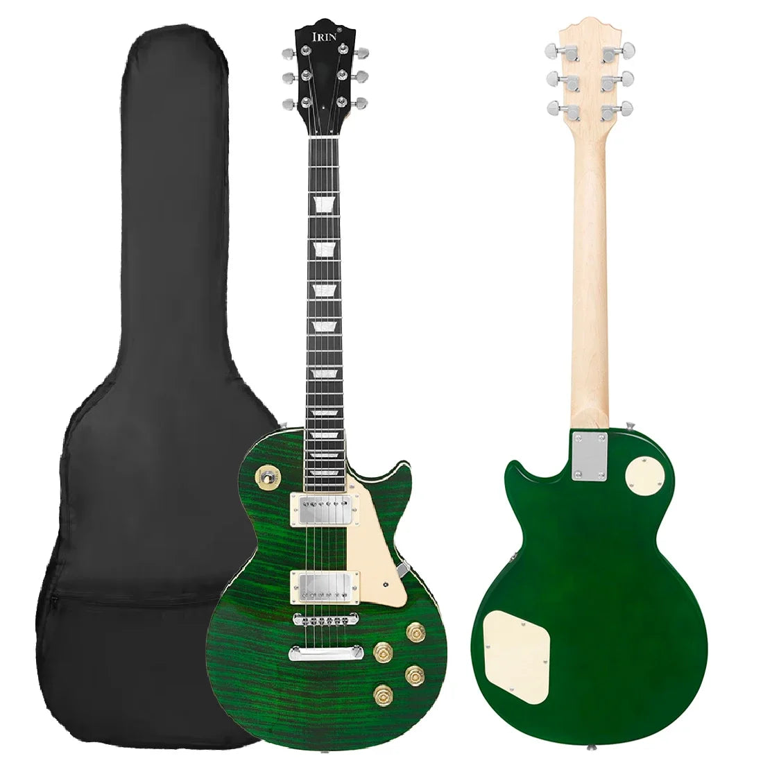 IRIN LP Electric Guitar 6 String 22 Frets Stylish Electric Guitar Kit 39in Full-Size Beginner Starter with Electric Guitar Bag