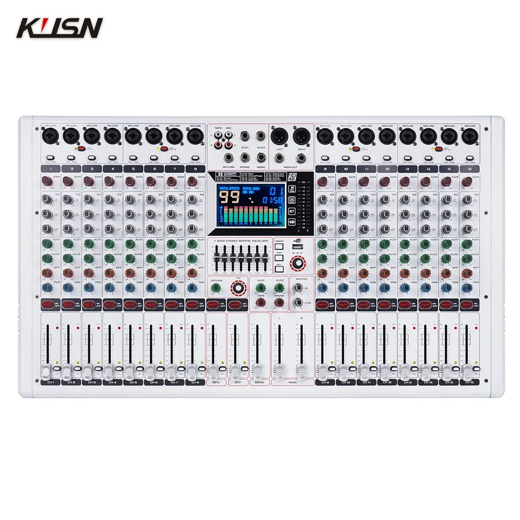 16 Channel Digital Console 99 Dsp Sound Mixer Powered Audio Mixing