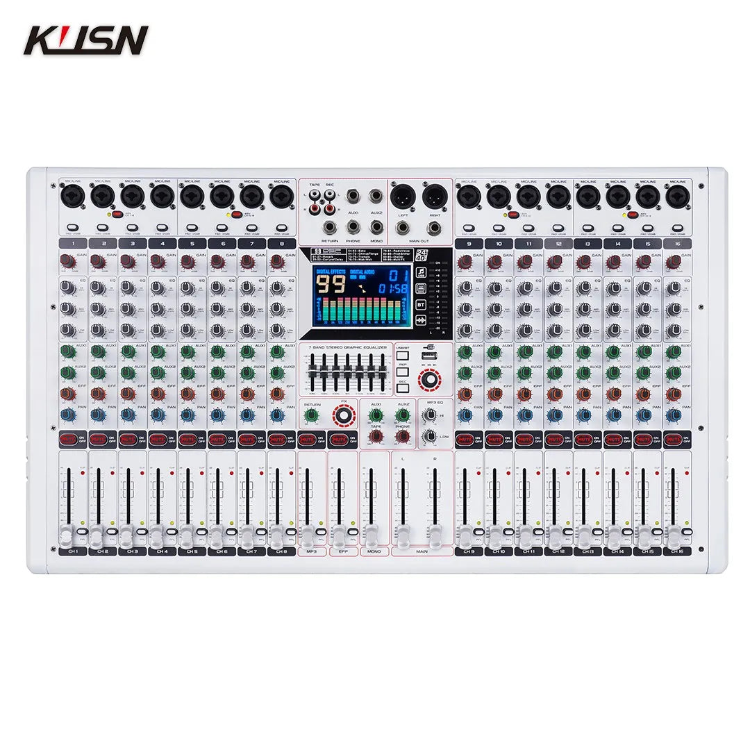 16 Channel Digital Console 99 Dsp Sound Mixer Powered Audio Mixing