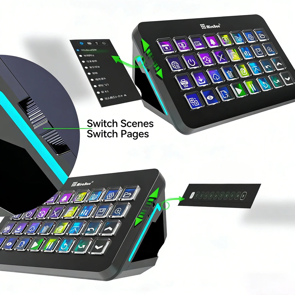 Mirabox Xl Stream Deck Visual Console Macro Keyboard 32Lcd Keys