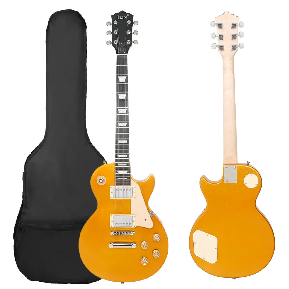 IRIN LP Electric Guitar 6 String 22 Frets Stylish Electric Guitar Kit 39in Full-Size Beginner Starter with Electric Guitar Bag