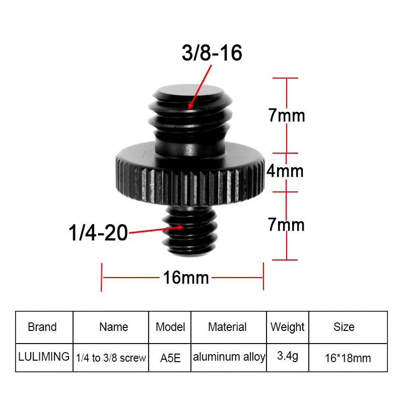 1/4 to 3/8 Camera Conversion Screw Microphone 5/8-27 to 1/4 3/8 Adapter Screw Ballhead Tripod Photography Camera Accessories