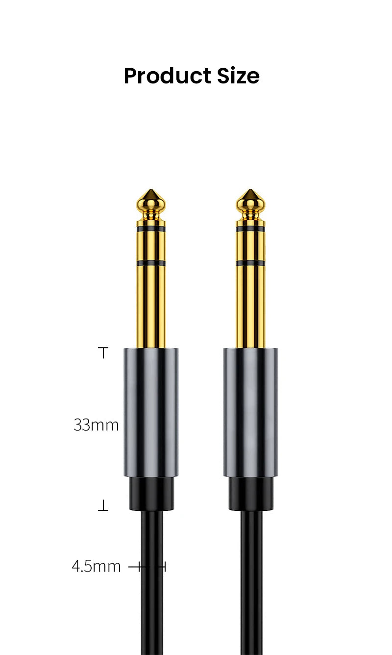 Nierbo 1/4 Inch Cable 6.35Mm To Instrument Guitar Mono Jack Ts