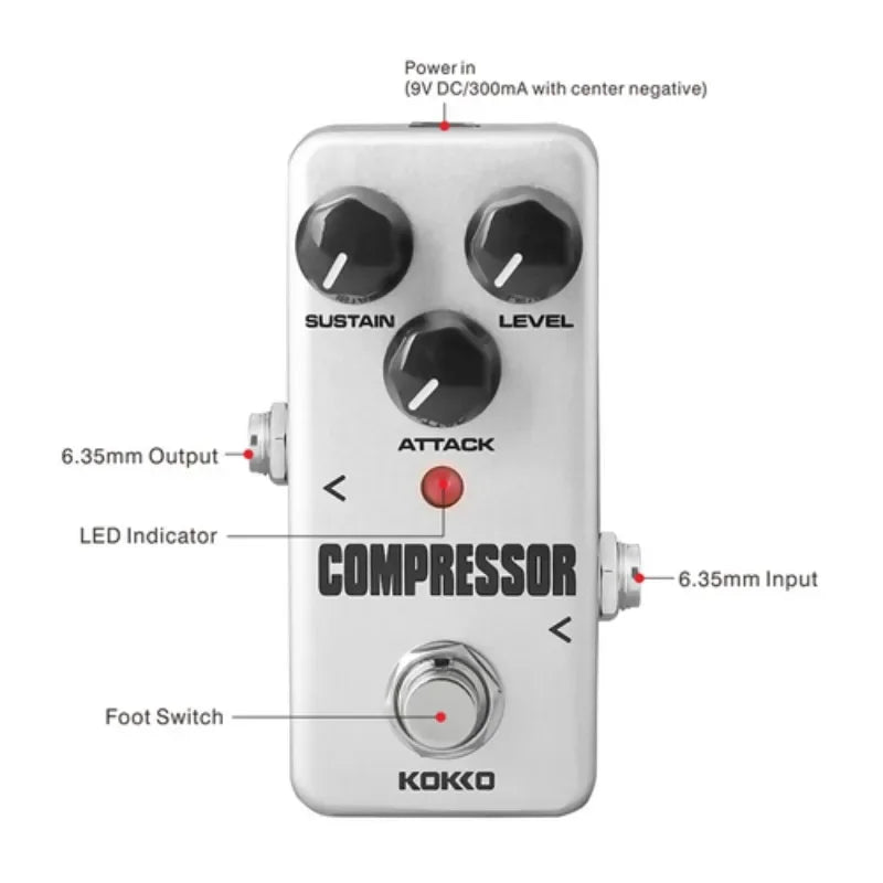 Kokko Compressor Electric Guitar Effect Pedal Fcp-2 Mini Analog