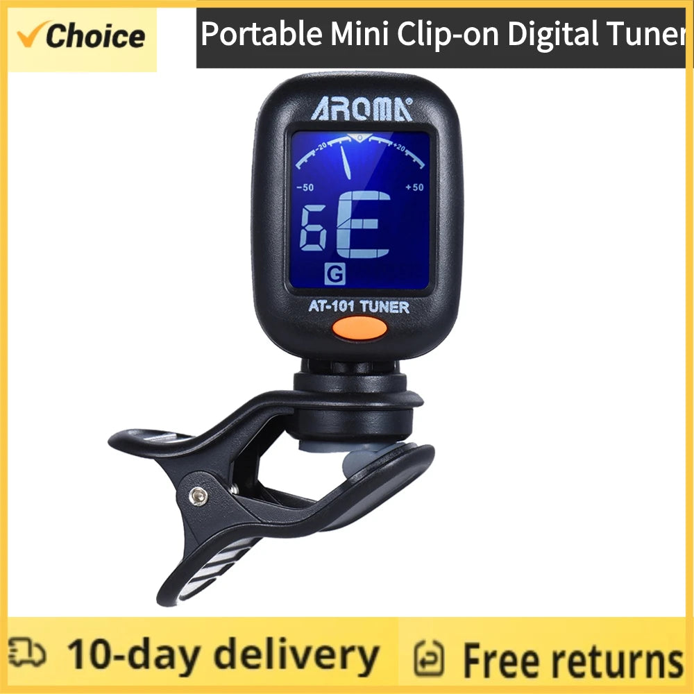 Tuner At-101 Mini Clip-On Electronic Super Sensitive 12 Equal