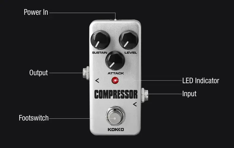 Kokko Compressor Electric Guitar Effect Pedal Fcp-2 Mini Analog