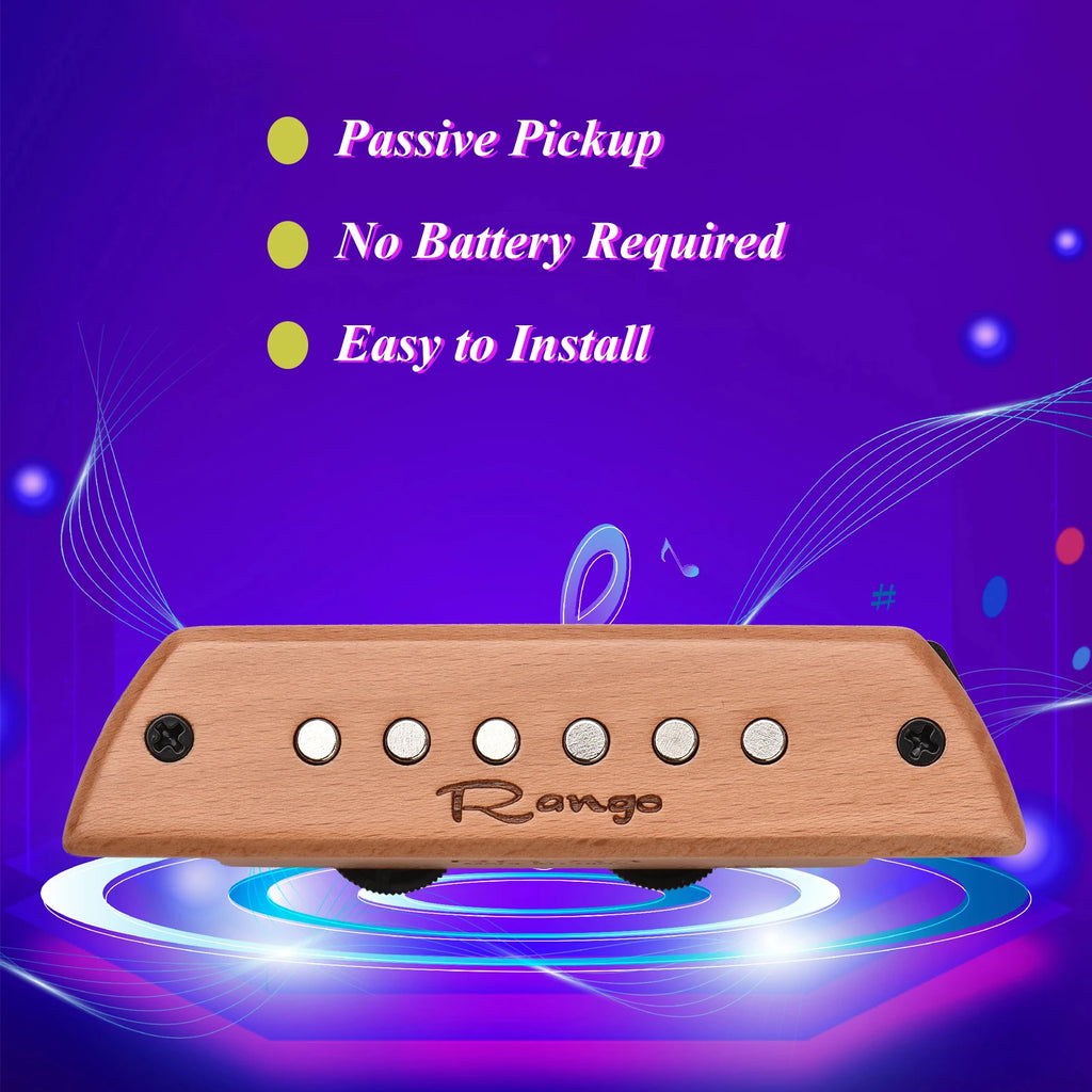 Rango Rg-S3 Acoustic Guitar Magnetic Pickup Beech Wood Passive