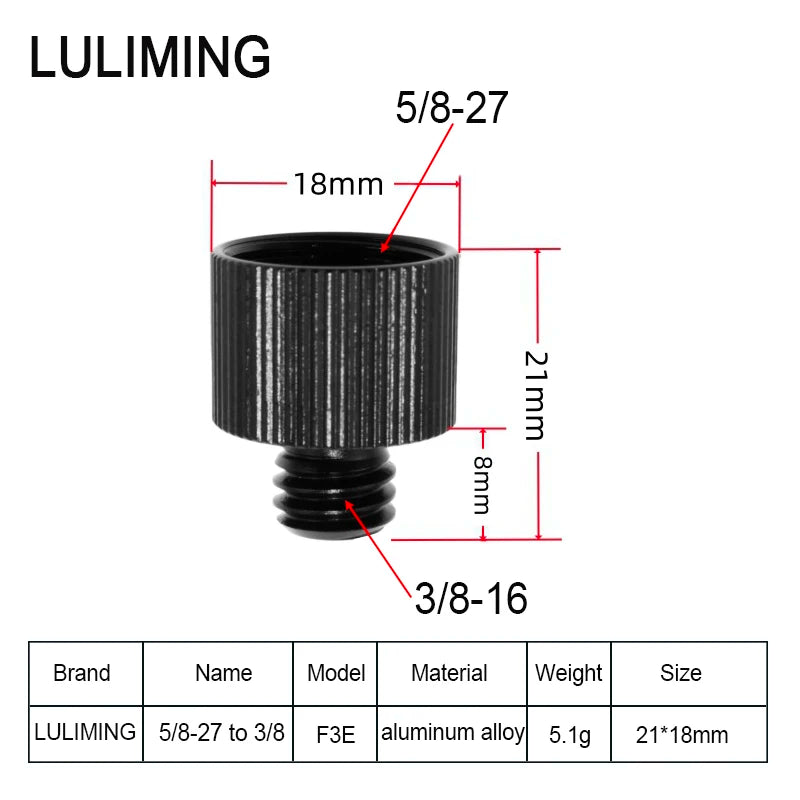 1/4 to 3/8 Camera Conversion Screw Microphone 5/8-27 to 1/4 3/8 Adapter Screw Ballhead Tripod Photography Camera Accessories