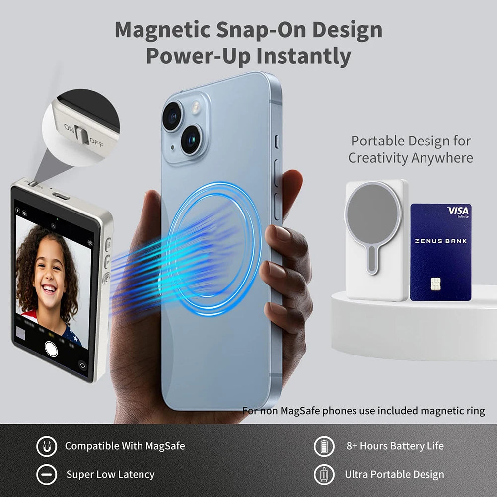 Smartphone Magnetic Monitor Screen Projector Phone Rear Camera Selfie