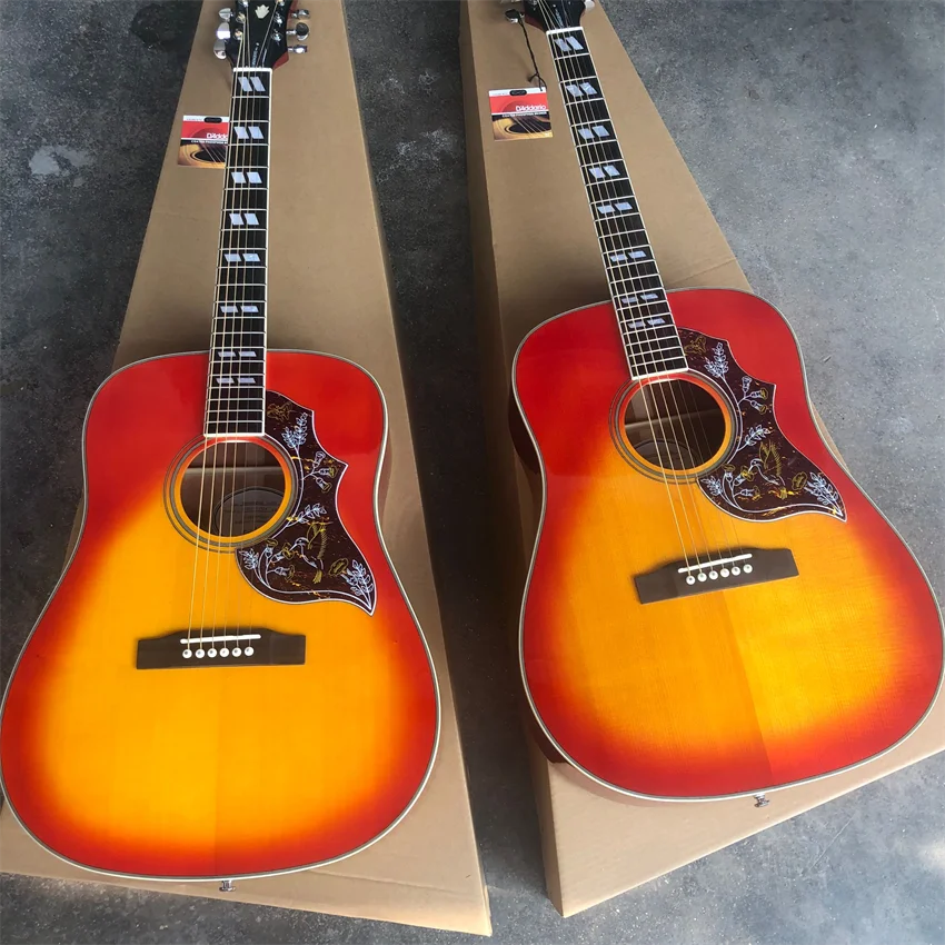 41 "acoustic guitar. Spruce Shabili acoustic guitar, face single, Hummingbird acoustic guitar, stock, wholesale retail