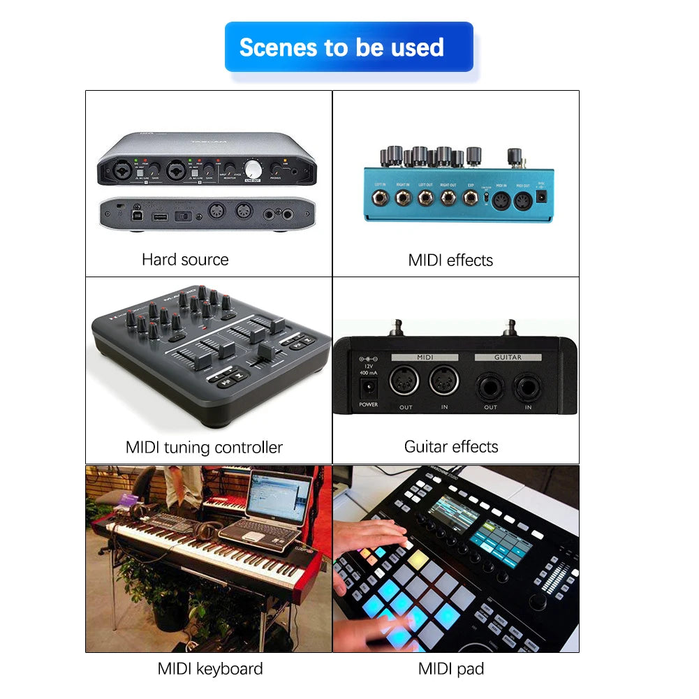Usb To Midi Host Guitar Effector Synthesizer Generator Interface