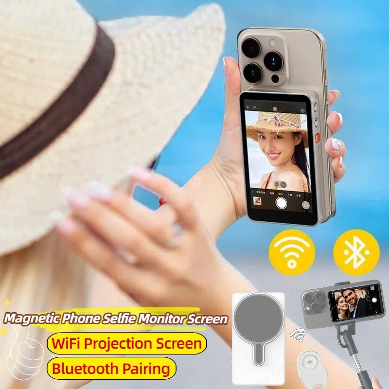 Smartphone Magnetic Monitor Screen Projector Phone Rear Camera Selfie