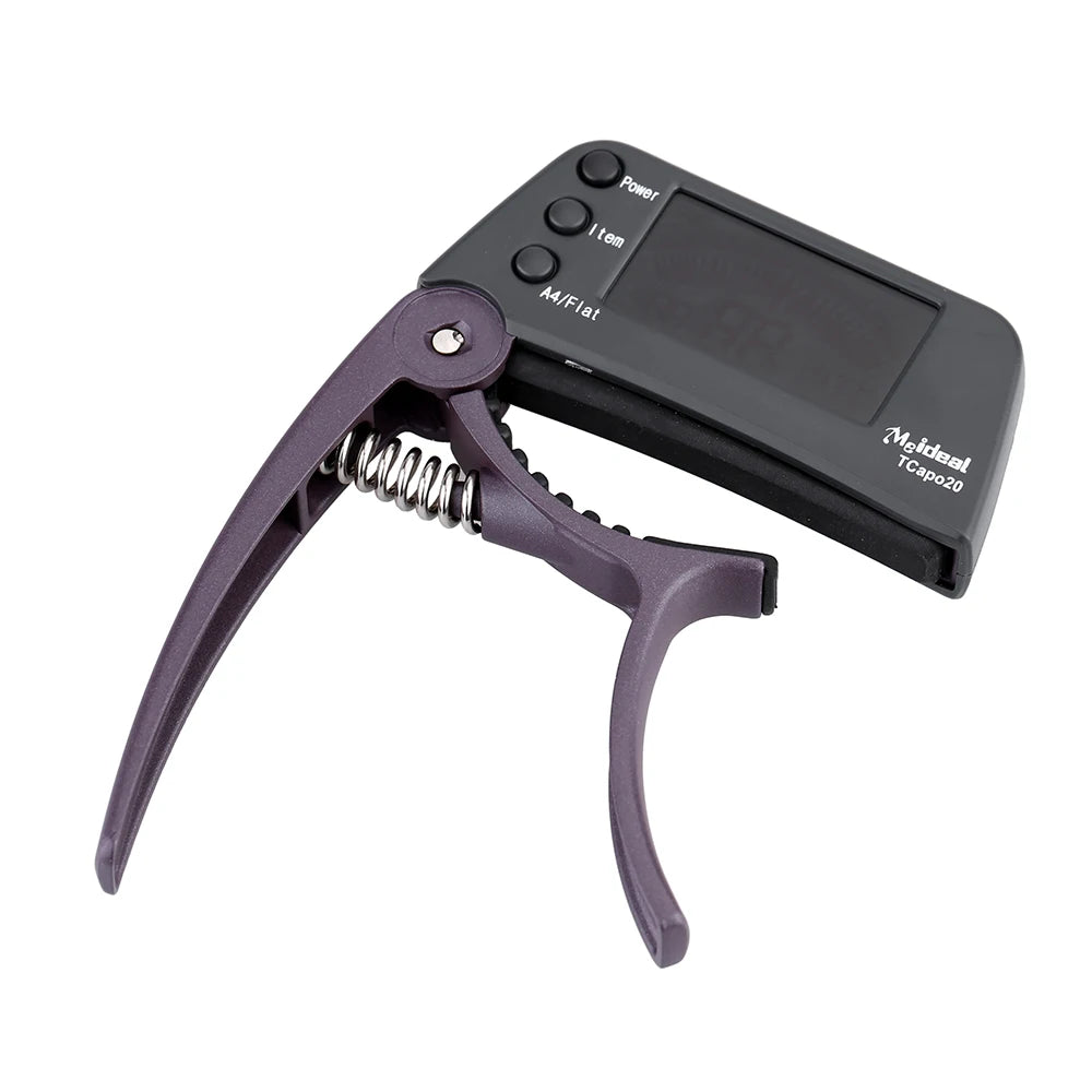 Tcapo20 Multifunctional Aluminum Alloy 2-In-1 Guitar Capo Tuner