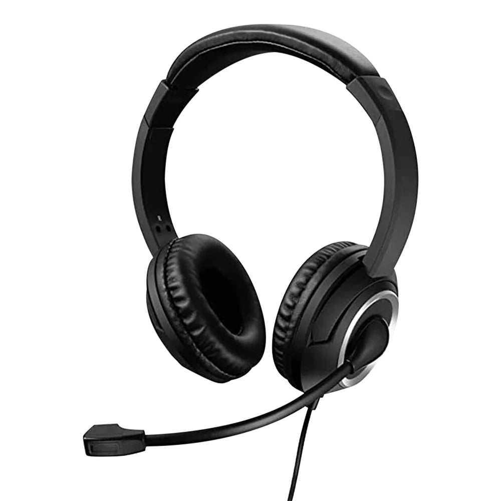 3.5mm USB Headset Call Center Headphones with Microphone Noise Cancelling Over Gaming Over-Ear Headsets for Computer PC Laptop