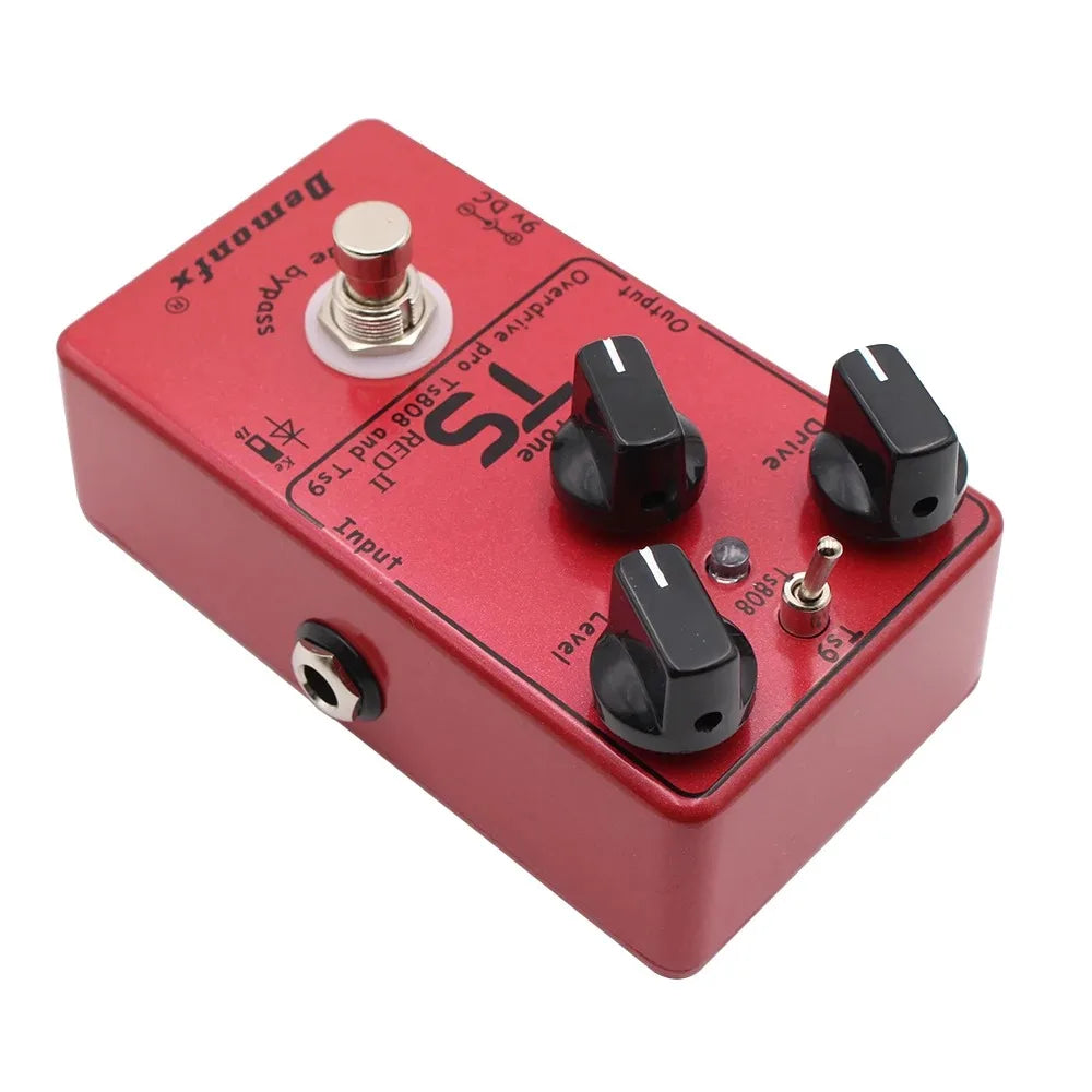 Demonfx Ts Red Pro Overdrive Effect Pedal, Ts808 And Ts9 Drive Guitar