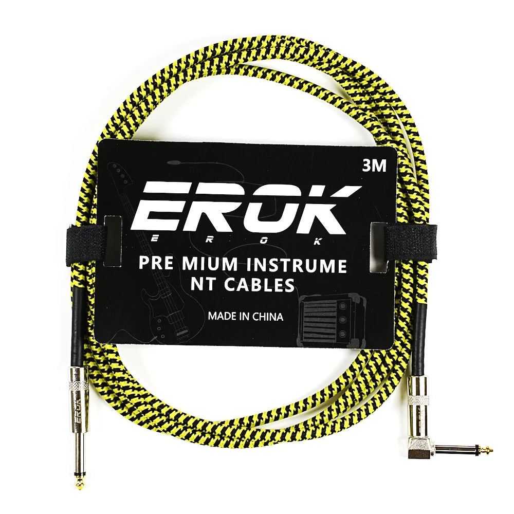 Erok 1.5/3/6/10M Guitar Audio Cables Anti-Noise Line 6.35Mm Male To