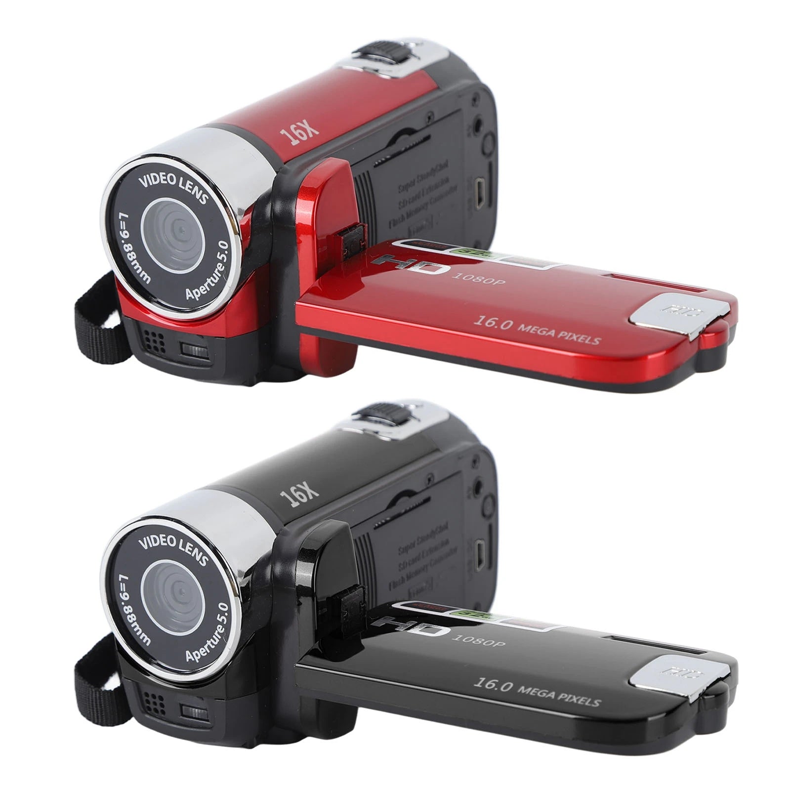 2.7in Camera 4K Camera Vlogging Camera 4K 48MP DV Camera 2.7in TFT Rotatable Screen 16x Digital Zoom Video Camera with USB Cable