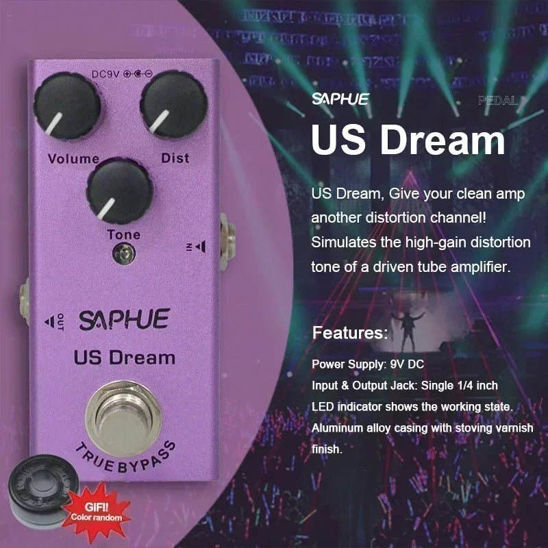 Saphue Electric Guitar Pedal Vintage Overdrive/Distortion