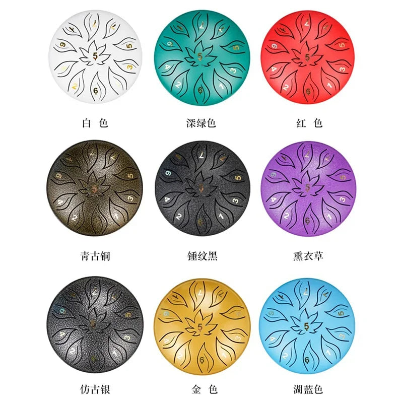 Tongue Drum 6 Inch 11 Notes Ethereal Drums Children Steel Hand Yoga