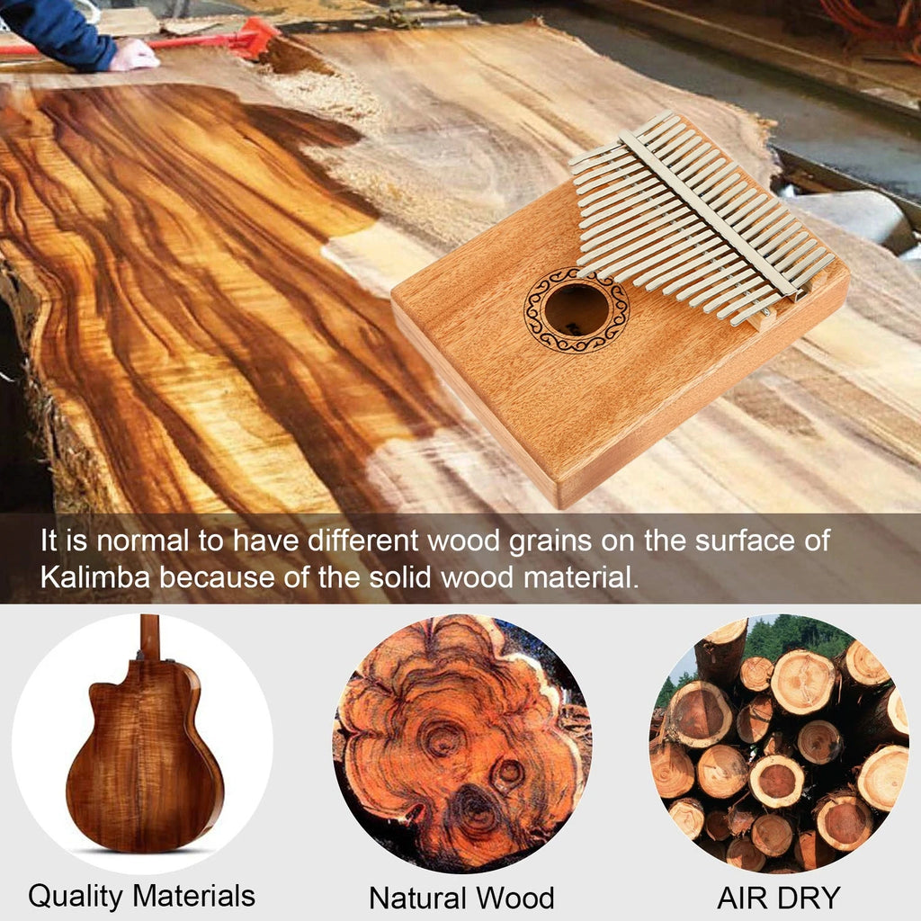 Kalimba Thumb Piano 17 21 Keys Mahogany Wood Finger Combinations Gifts