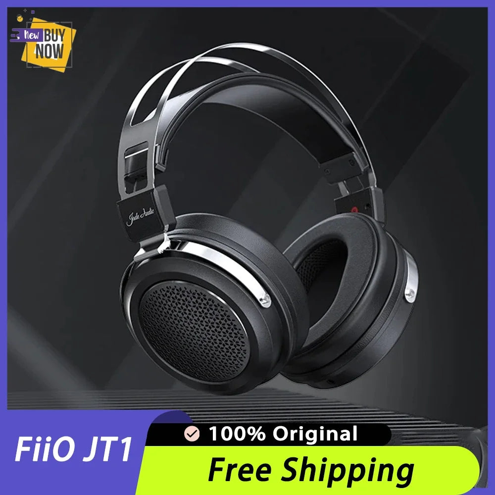 FiiO JT1 Professional 3.5mm Studio Headphones HiFi Sound Headset with Microphone 50mm Diaphragms driver for Recording Gaming