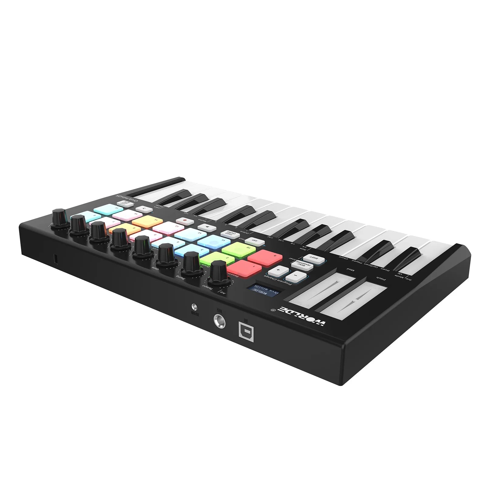 Worlde Panda Mini 25-Key Usb Midi Keyboard Controller Piano & 8 Rgb