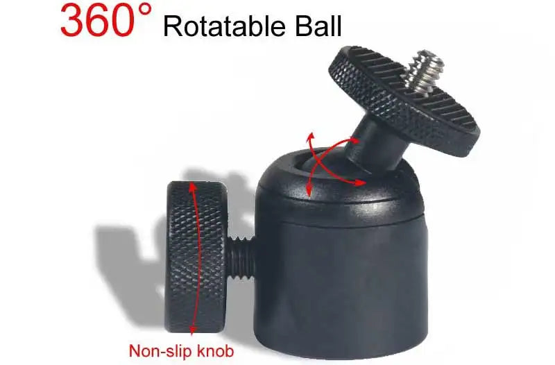 Metal Tripod Ballheads Mount Adapter 1/4 Mini Tripe