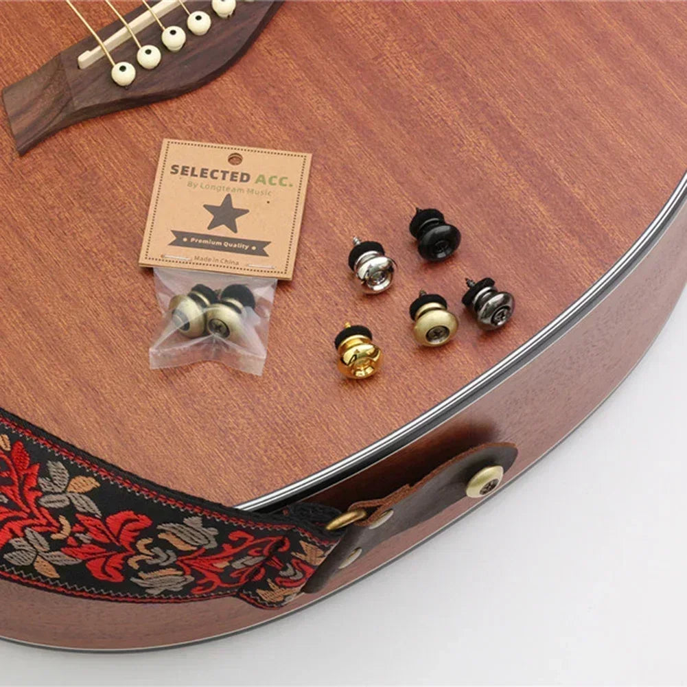 New Guitar Strap Locks Buttons Button Mushrooms Heads Secure Screw