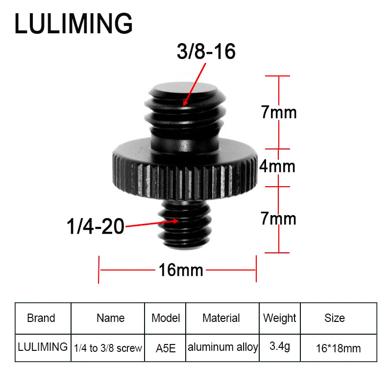 1/4 to 3/8 Camera Conversion Screw