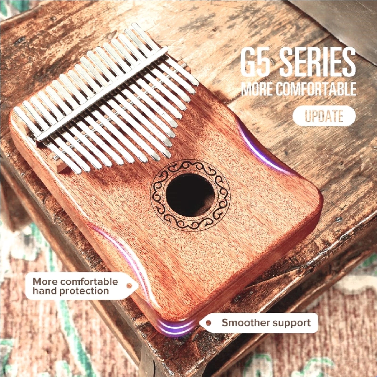 Kalimba Thumb Piano 17 21 Keys Mahogany Wood Finger Combinations Gifts