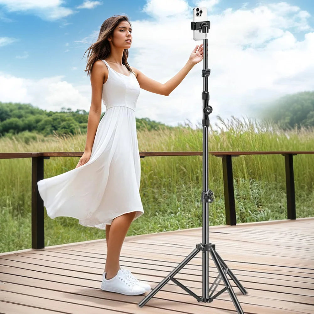 Phone Tripod Adjustable Cell Phone Tripod Stand for Filming Video Recording Live Stream