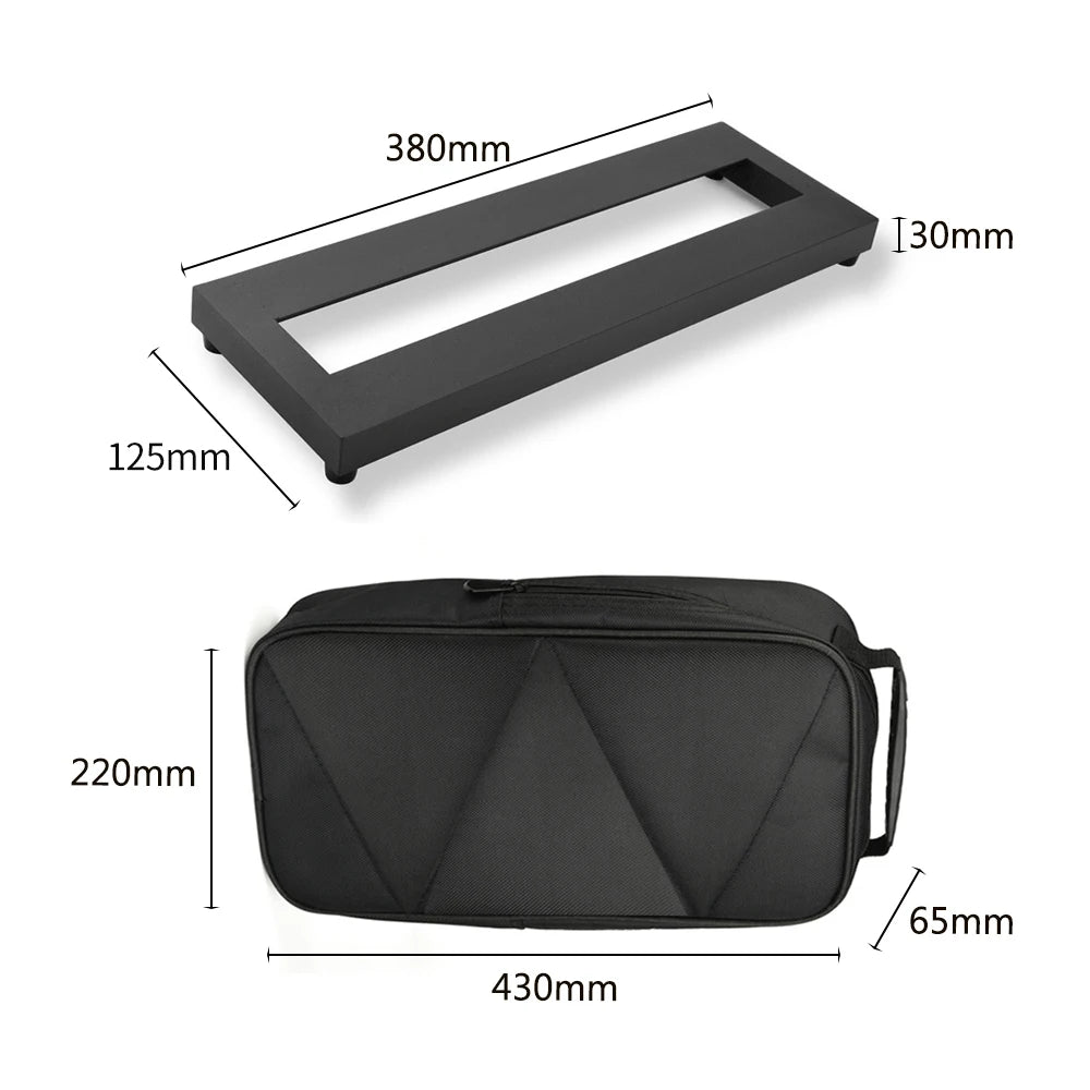 Small Size Guitar Effect Pedal Board Aluminum Alloy Pedalboard 15×4.9