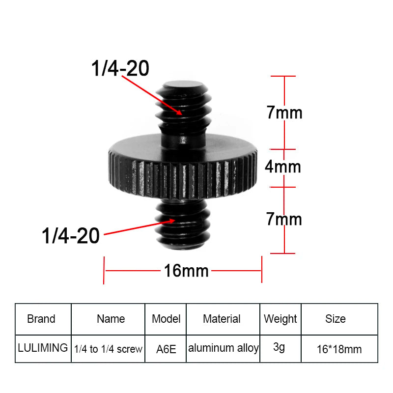 1/4 to 3/8 Camera Conversion Screw