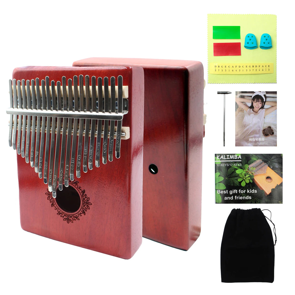 Kalimba Thumb Piano 17 21 Keys Mahogany Wood Finger Combinations Gifts