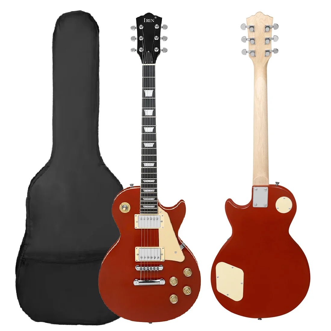 IRIN LP Electric Guitar 6 String 22 Frets Stylish Electric Guitar Kit 39in Full-Size Beginner Starter with Electric Guitar Bag