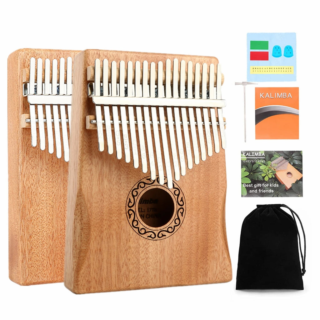 Kalimba Thumb Piano 17 21 Keys Mahogany Wood Finger Combinations Gifts