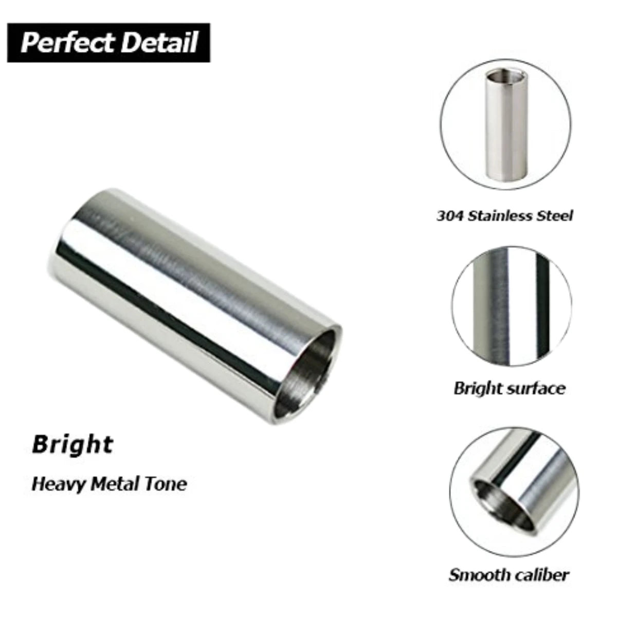 Miwayer Slider 60Mm High Guitar Slide Bar Stainless Steel Metal/Glass